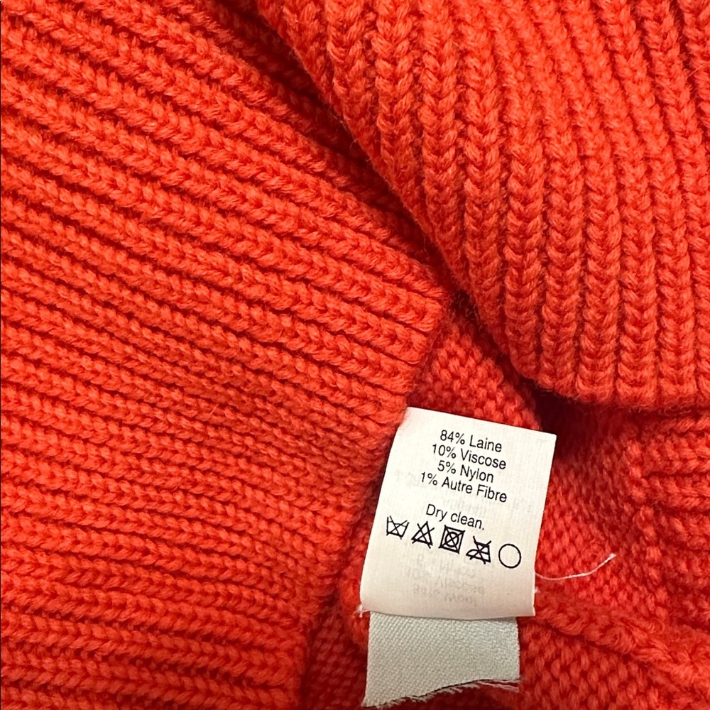 J. Crew Womens Fair Isle Wool Blend Red Crew Neck Sweater Sz Small Preppy - Picture 7 of 7